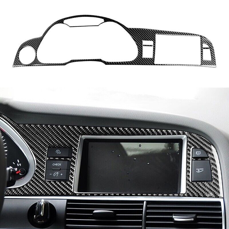 Real Carbon Fiber Car Speedometer Panel Cover Trim for Audi for A6 S6 2005-2011 1PCS