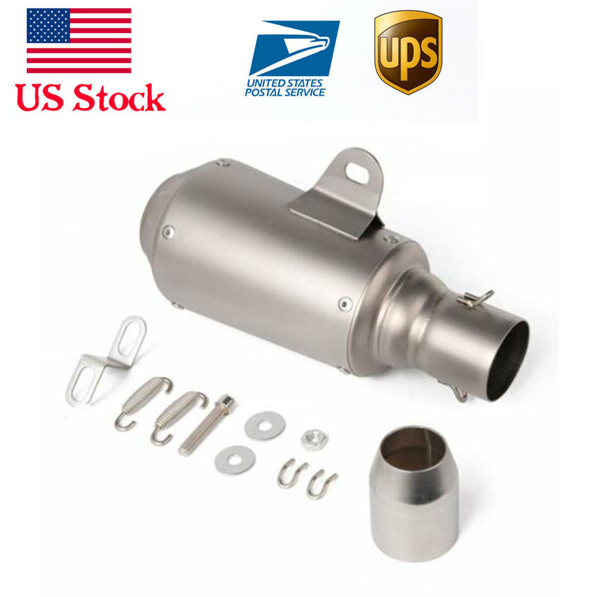 38-51mm Universal Motorcycle Short Exhaust Muffler Pipe Slip On DB Killer US