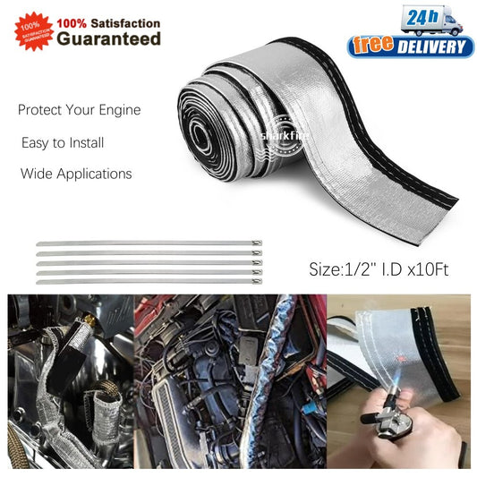 1/2-inch metal heat-insulating sleeve insulated wire conduit cover wrapped with fabric tubing 10 feet
