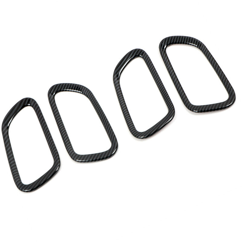 for Dodge Durango 2011-2020 Interior Door Handle Panel Cover Trim Carbon Fiber