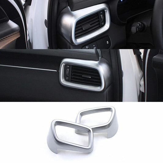 for Kia Sorento 2016-2020 Silver Console Dashboard Side Air Vent Cover Trim 2pcs