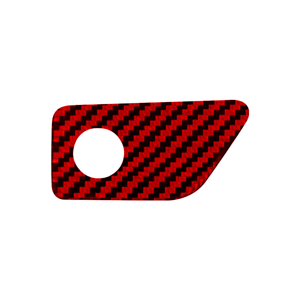 Red Carbon Fiber Glove Box Latch Switch Cover Trim for Ford Explorer 2020-2023
