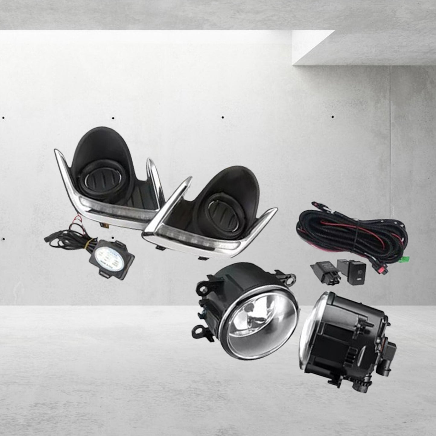 DRL Daytime Running Lights Fog Lamps Covers Kit For Attrage Mirage G4 2012-201hR