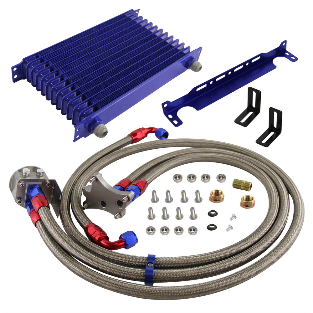 13 Row Trust Oil Cooler Kit for Nissan Silvia S13 S14 S15 180SX 200SX SR20DET BL