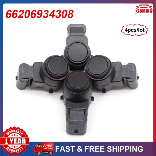 4 new black PDC parking sensors 66206934308 for BMW E81, E82, E88, E90, E91, E92, and for Mini .