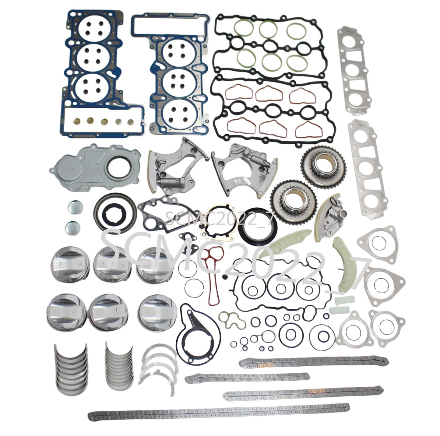 Engine Rebuilding Kit Piston Timing Kit Fit for AUDI A4 A5 Q7 for A8 3.0T CREC CRED