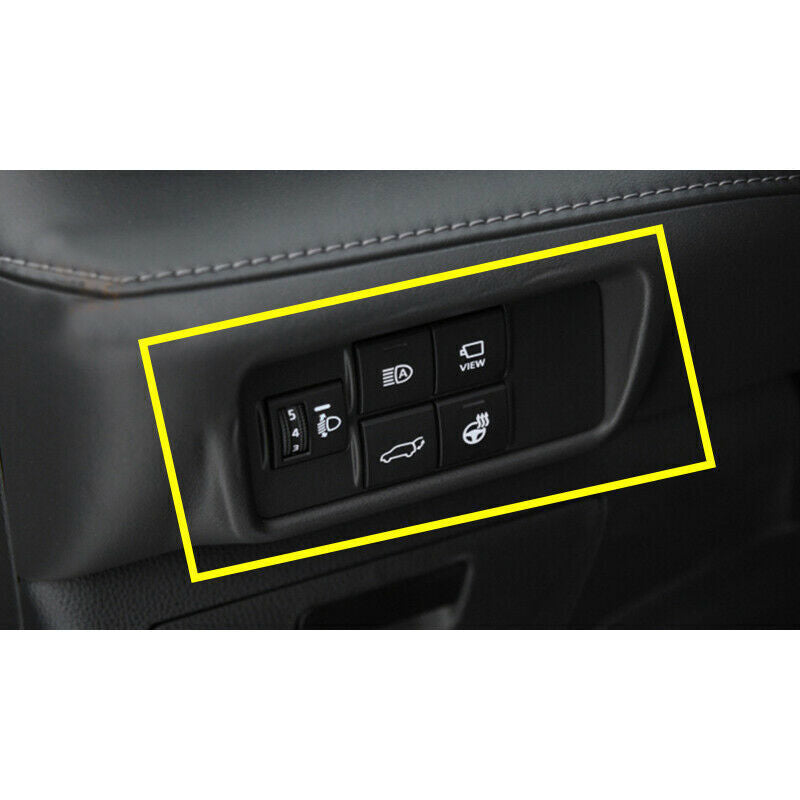 for Toyota Highlander 2020-22 ABS Carbon Fiber Headlight Adjustment Switch Cover
