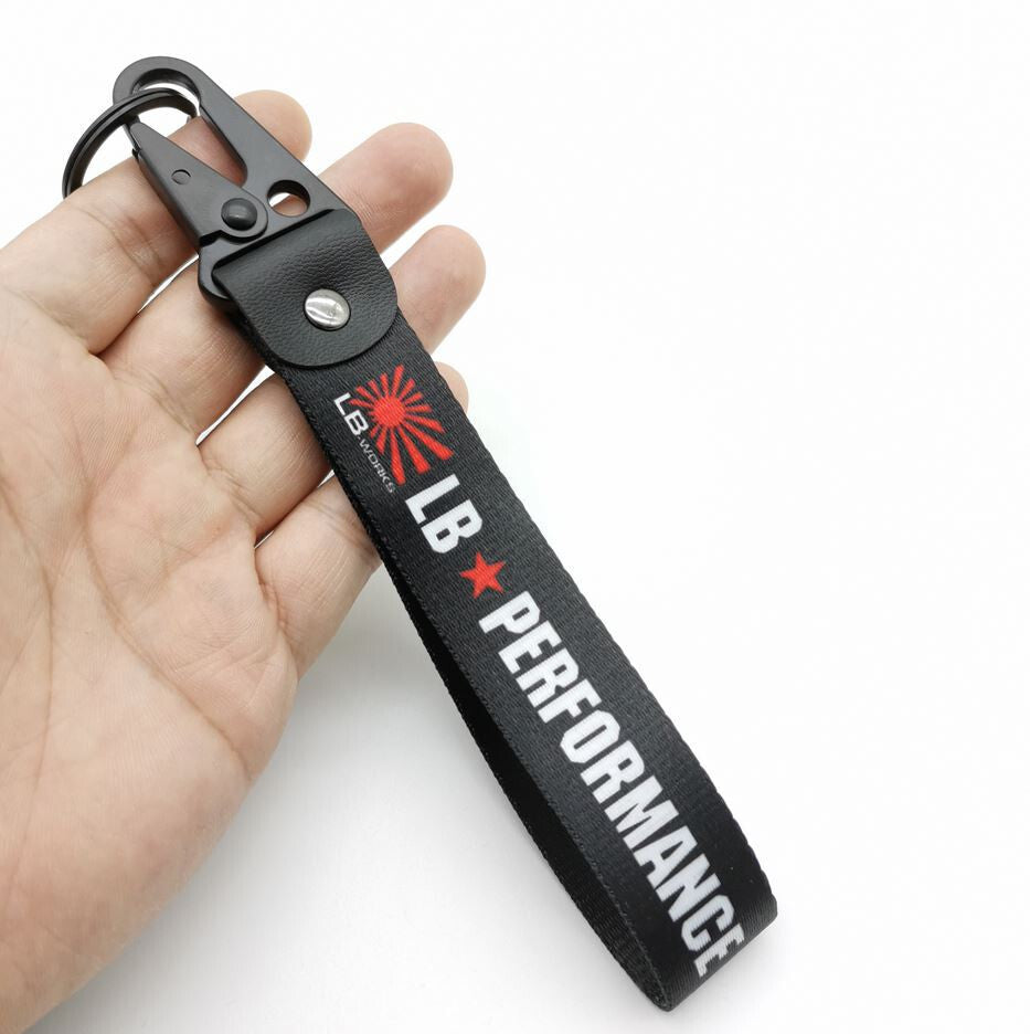 Car keychain/key ring with lanyard - LB performance car accessories suitable for Mazda .
