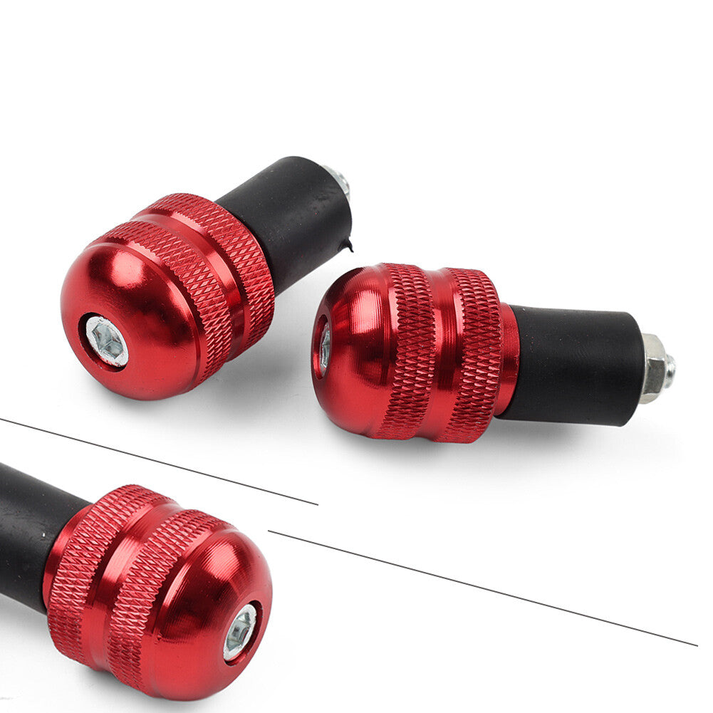 Universal 7/8 Handlebar Grips Bar End Cap Plug Slider Motorcycle red