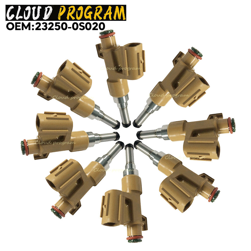 Set of 8 -NEW Fuel Injectors for 08-13 for Toyota for Lexus 4.6L 5.7L V8 23250-0S020