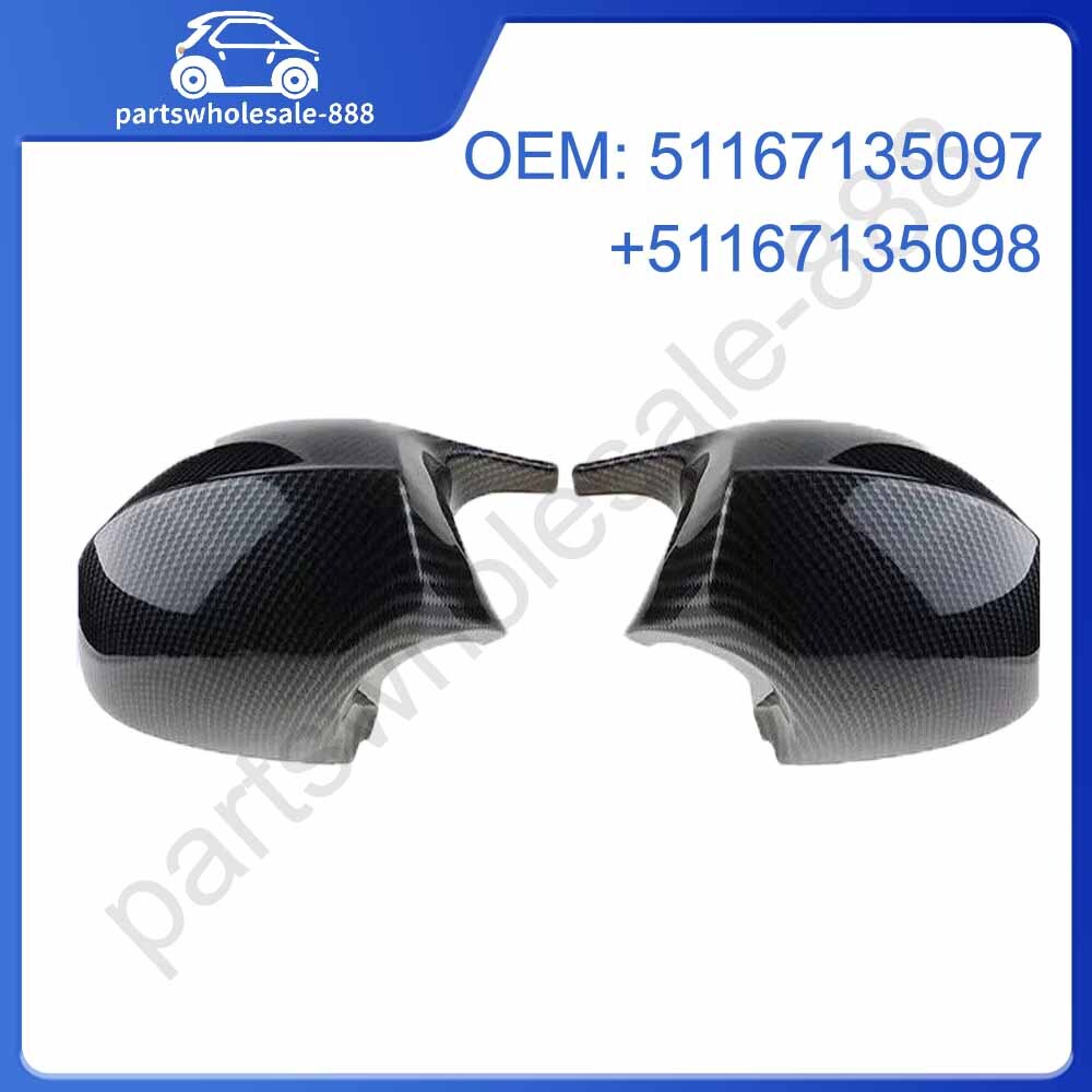 Carbon fiber side mirror covers are suitable for 2005-08 for BMW E90, E91, 325i, 328i, and 335i sedans.