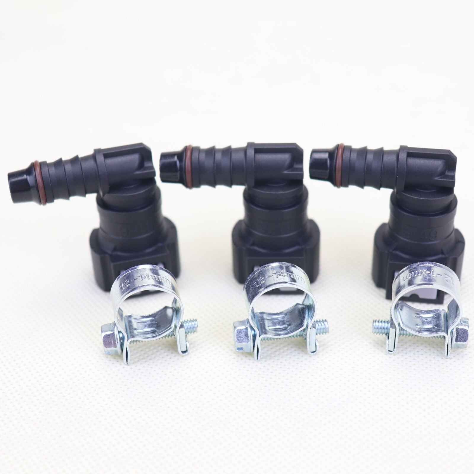 3-pack 90 Deg elbow SAE 9.49 fuel line quick release connector nylon hose ID 5/16