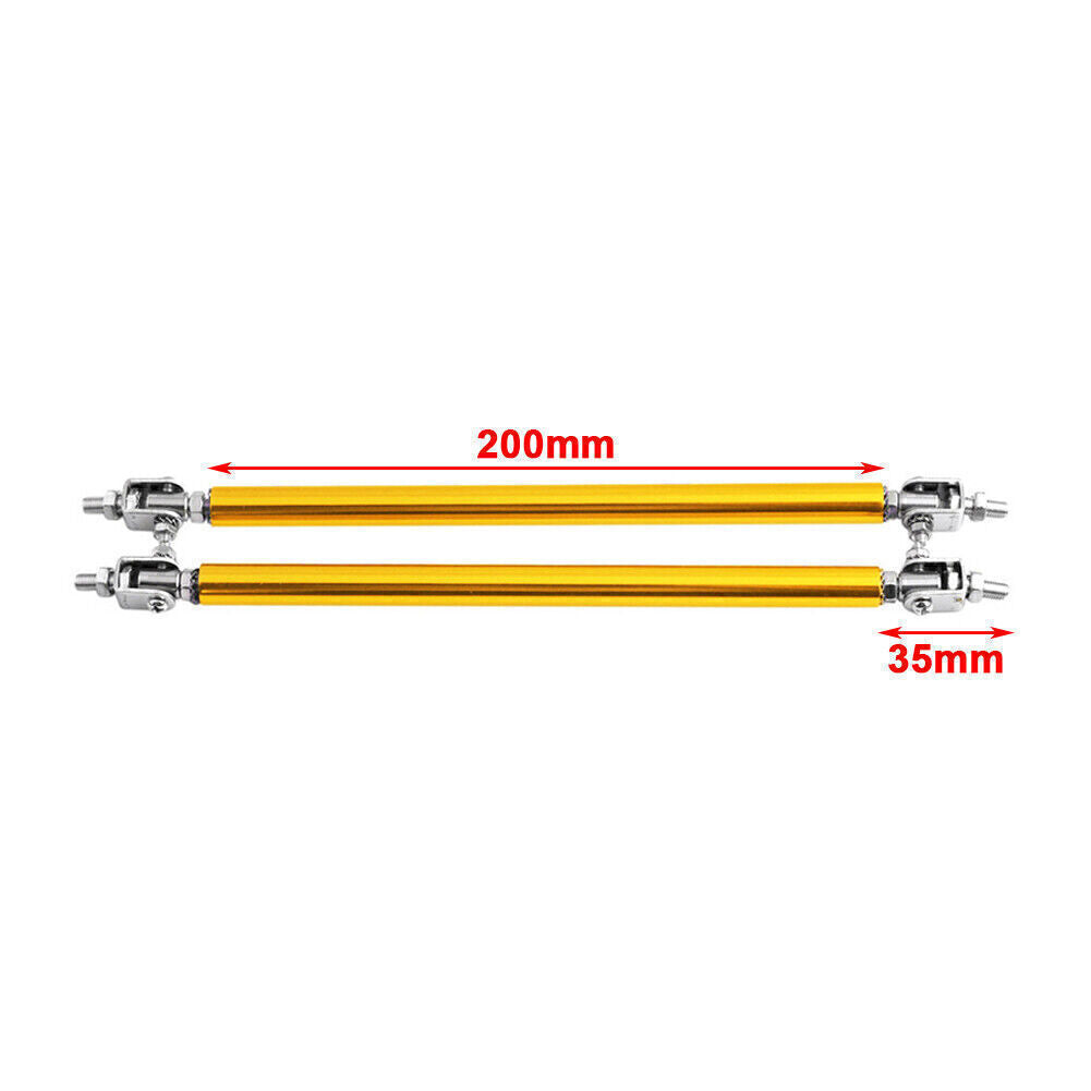 20cm Adjustable Front Bumper Lip Splitter Spoiler Strut Rod Tie Support Bar