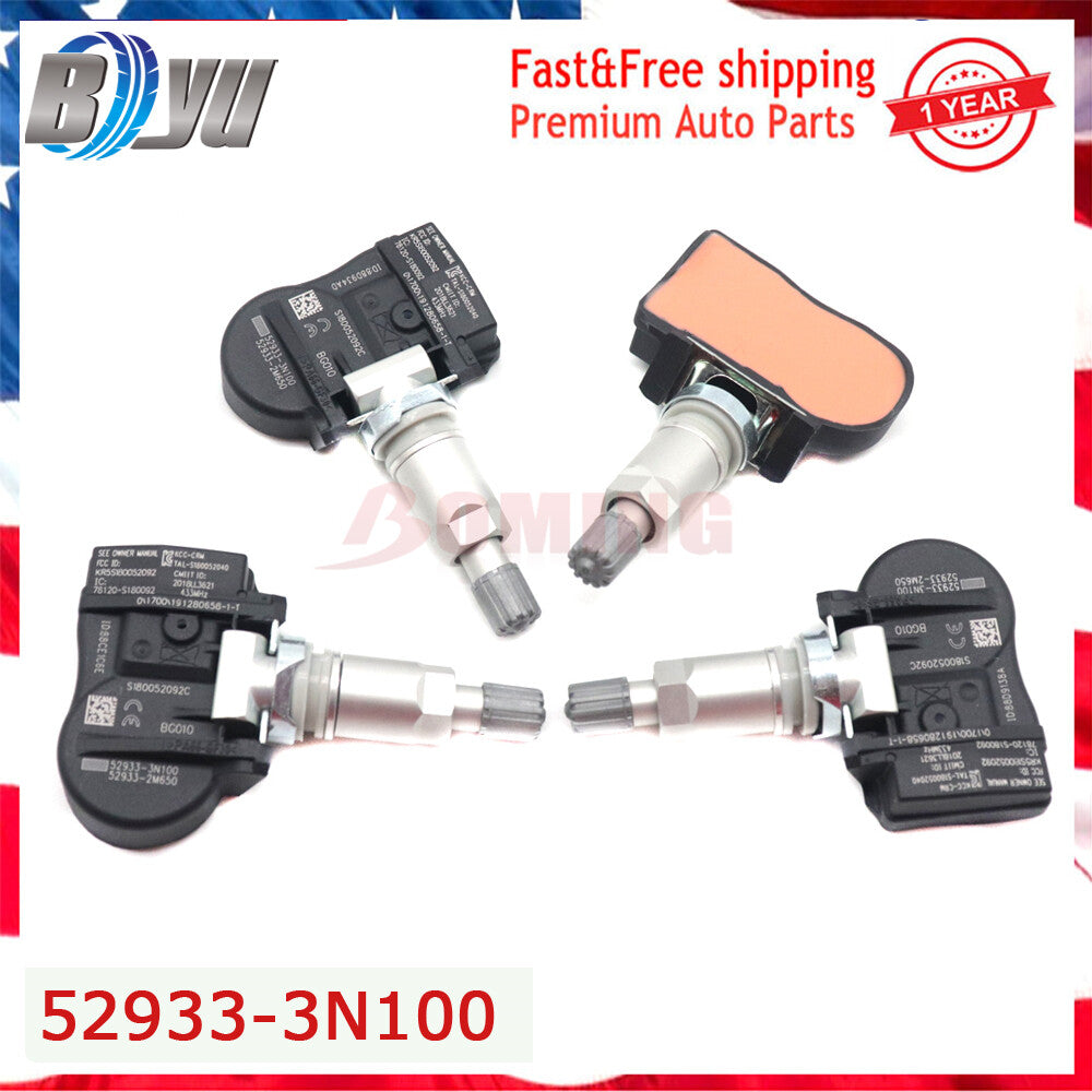 Set of 4pcs 52933-3N100 Tire Pressure Sensor TPMS for Hyundai Accent for Kia Sorento