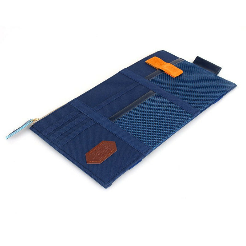 Blue Car Sun Paper Tissue Box CD Holder Bag Pocket Card Phone Organizer