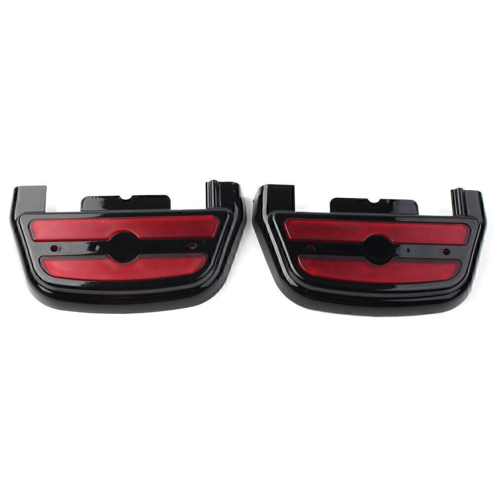 LED Light Passenger Footboard Floorboard Cover Red for Harley Touring Road King