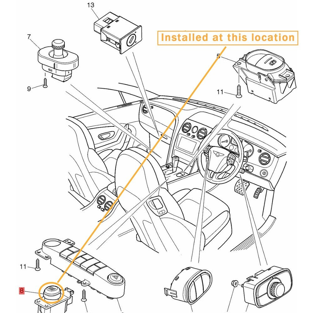 for Bentley Flying Spur GT ignition button push repair 3W0959839