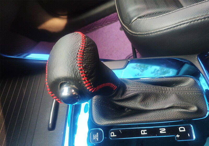 for Kia Forte K3 2014-2018 Black Leather Console Gear Shift Knob Holster Trim 1X