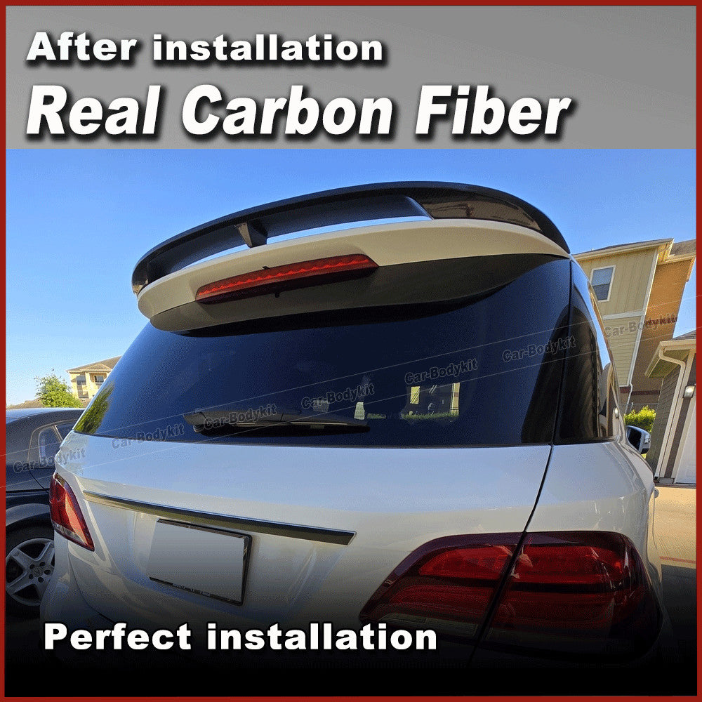 for Benz GLE Class W166 GLE400 GLE43 63 Carbon Fiber Rear Roof Spoiler Wing