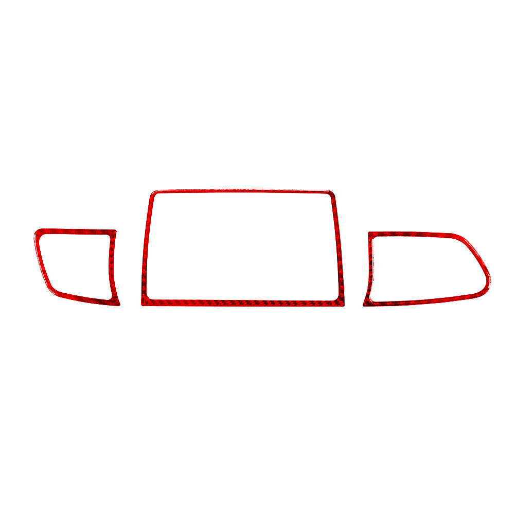 Red Carbon Fiber LCD Vent Frame Cover for Hyundai for Veloster JS 2019-22