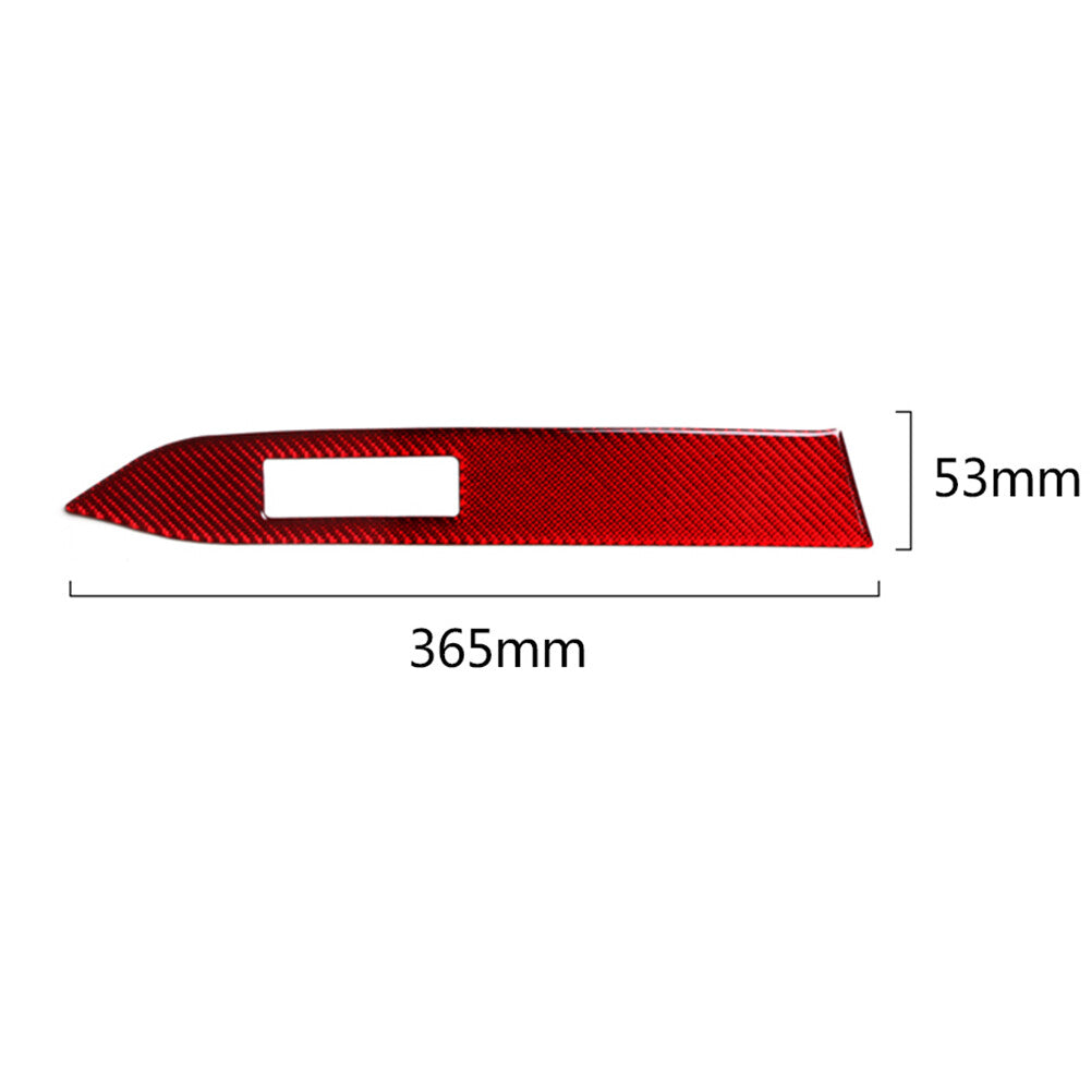 Red carbon fiber center dashboard cover fits the 2015 for Ford for Mustang - 19
