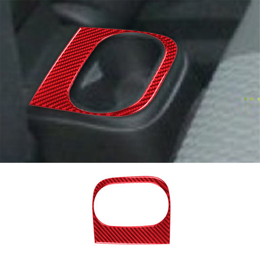 Red Rear Cup Holder Frame Trim Cover Carbon Fiber for Chevrolet COBALT 2005-2010