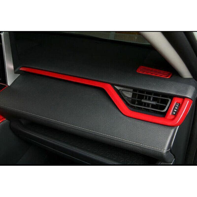 for Toyota RAV4 2019-2024 Red Console Dashboard Stripe air outlet Cover Trim 2X