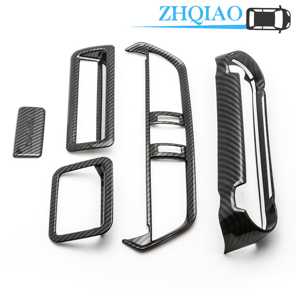 5pcs Carbon Fiber Style Car Decor Interior Cover Trim Fits for Toyota RAV4 2019 2020