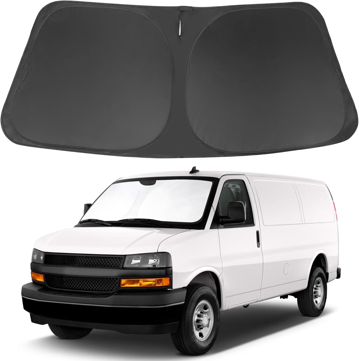 For 1996-2025 for Chevy Express Van Front Windshield Sun Shade Reflective UVs Cover