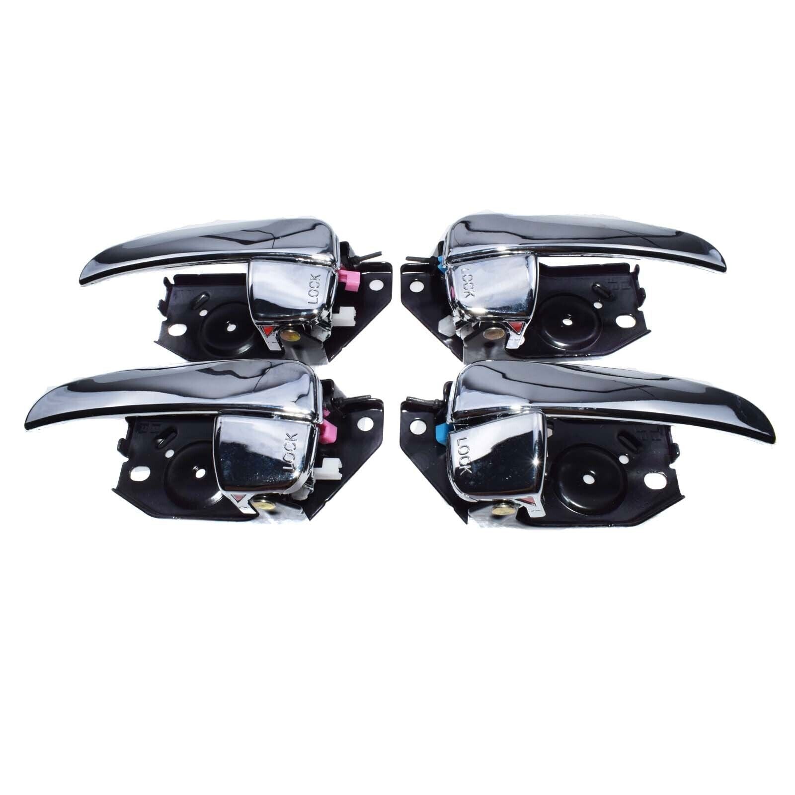 for Hyundai Sonata 2001-2005 Set of 4 Interior Door Handles Chrome FL RL RR