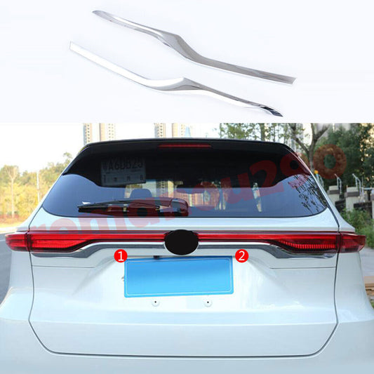 for Toyota Venza 2021-2023 Chrome Rear Lamp Tail Light Lid Strips Cover Trim ABS