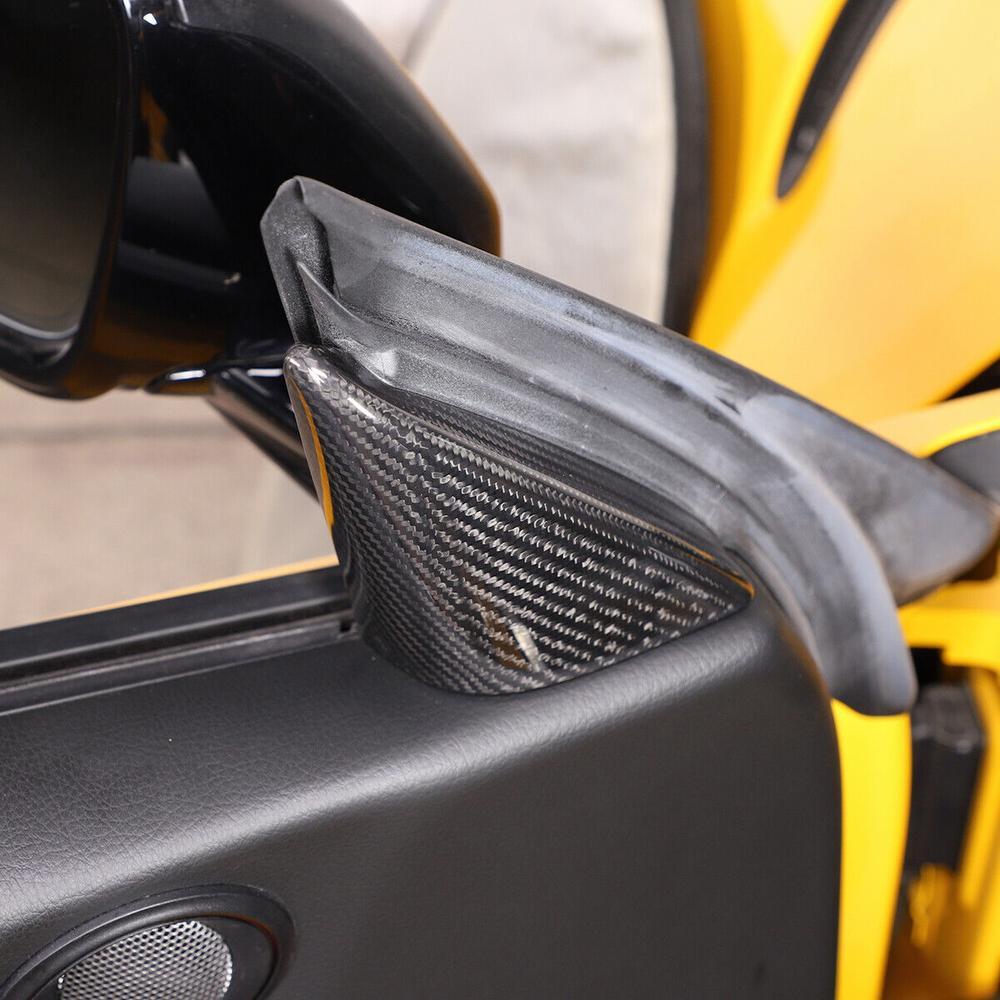 for Toyota Supra 2019-2023 Black Carbon Door A Pillar Corner Panel Cover Trim