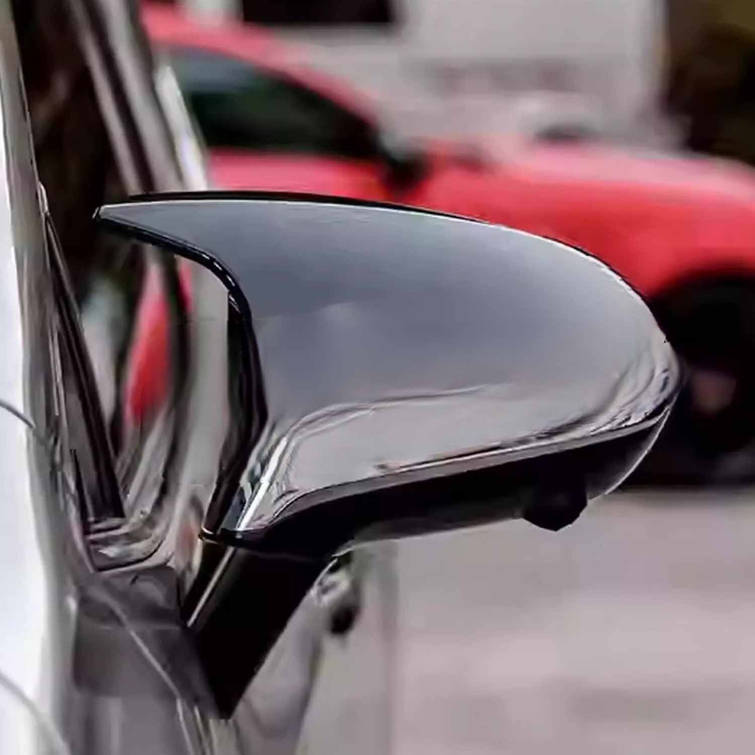 Glossy Black OX Horn Side Rearview Mirror Cover Trim For 2015-2024 for Lexus RX NX