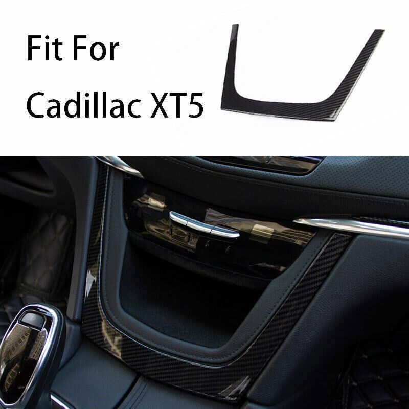 for Cadillac XT5 2017-24 Carbon Fiber Style Central Console U Type Cover Trim 1P