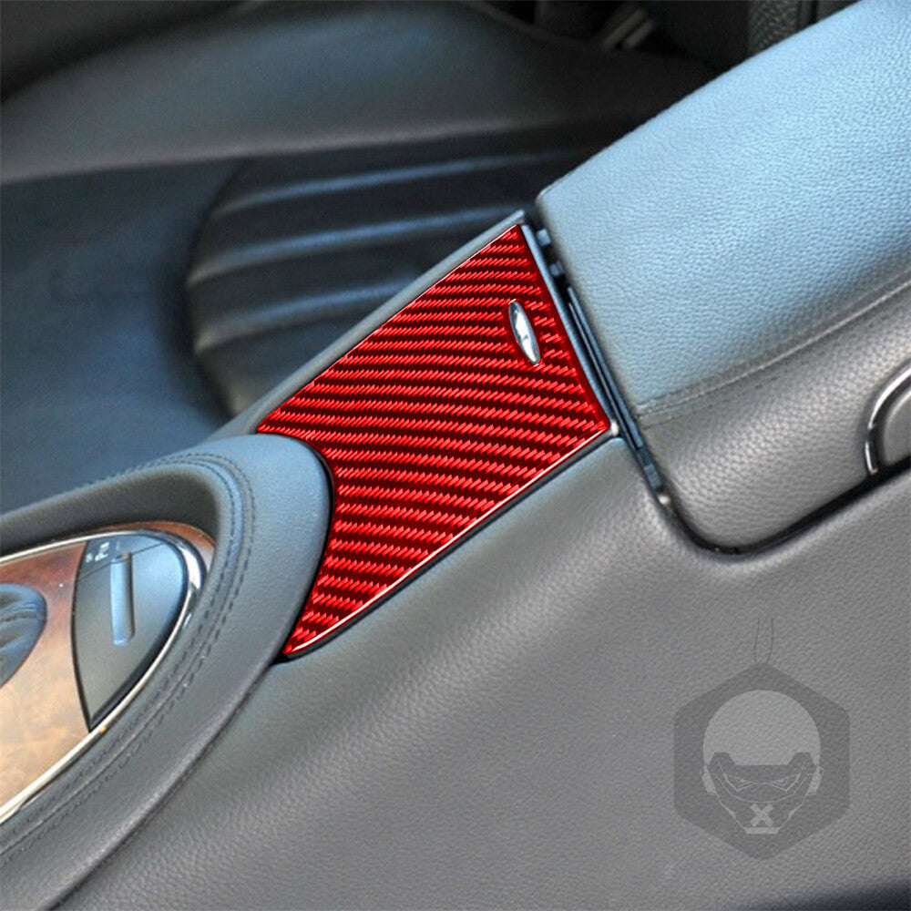 Red Carbon Fiber Gear Shift Storage Box Panel Trim for Benz CLS Class C219 04-09