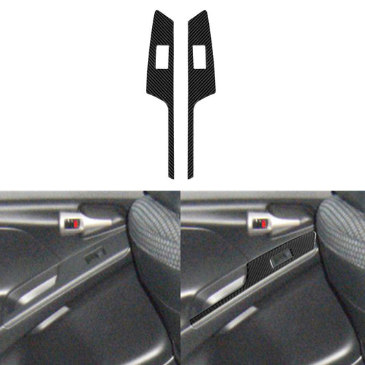 2X Carbon Fiber Rear Door Lift Control Cover Trim for Toyota Matrix 2009-2014
