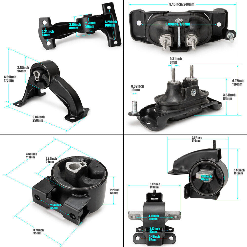 4¡Á Motor Trans Mount Fits 08-10 for Chrysler Town Country for Dodge Grand 3.3 3.8 4.0
