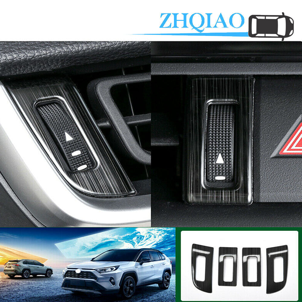 Black Interior Air Conditioner Outlet Patch Cover Trim Fits for Toyota RAV4 2020