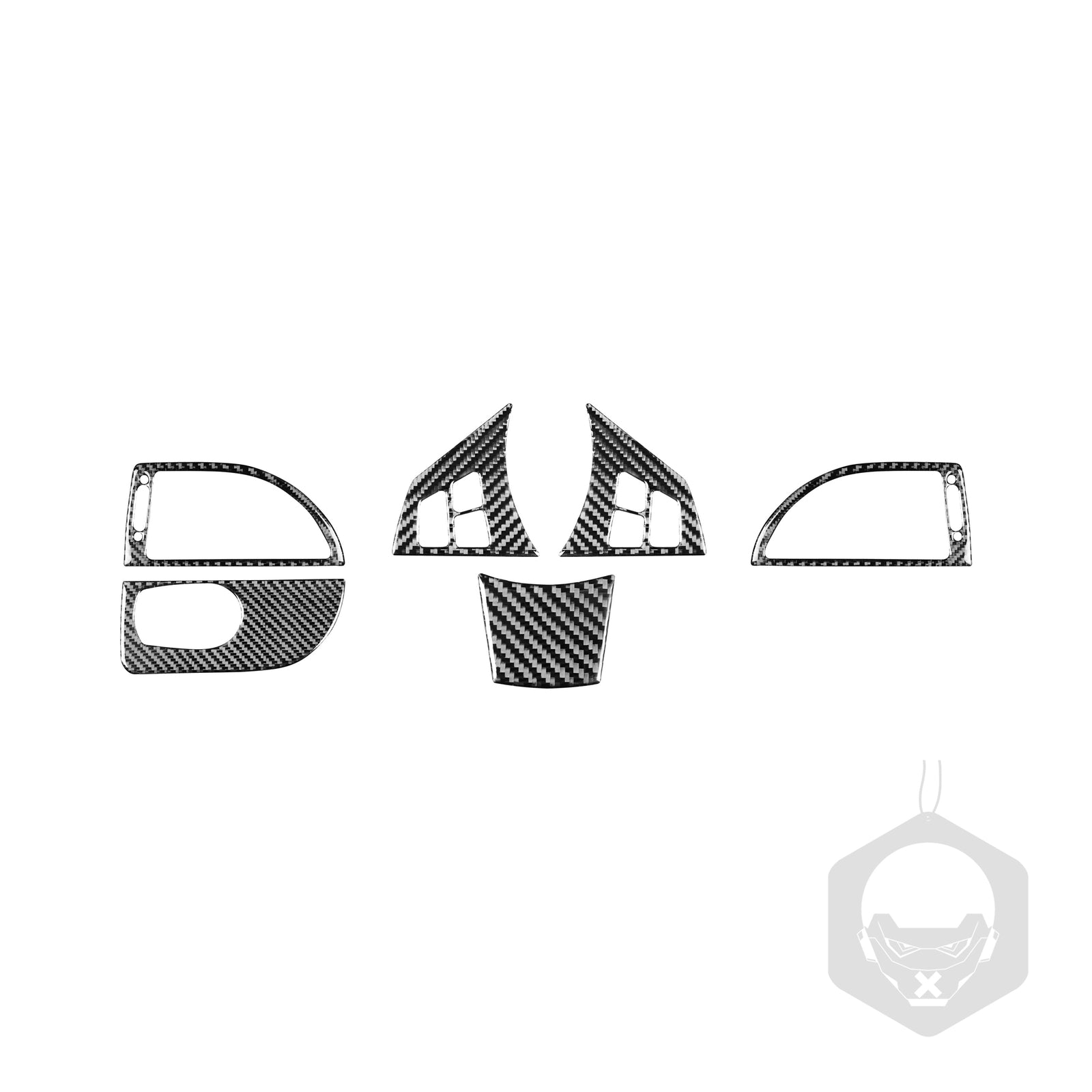 6x Carbon Fiber Steering Wheel Set Cover Trim for BMW 6Series E63 E64 2004-2010