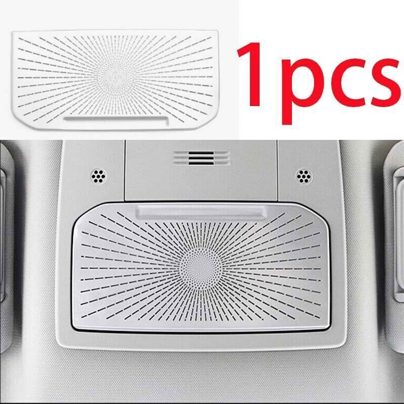 Silver Steel for Toyota Highlander 20-24 Roof Reading Light Speaker Cover Trim