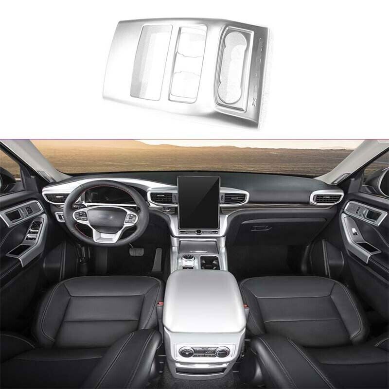 1X Cover Trim for Ford Explorer 20-2024 Rear Air Outlet Vent Panel Matte Silver