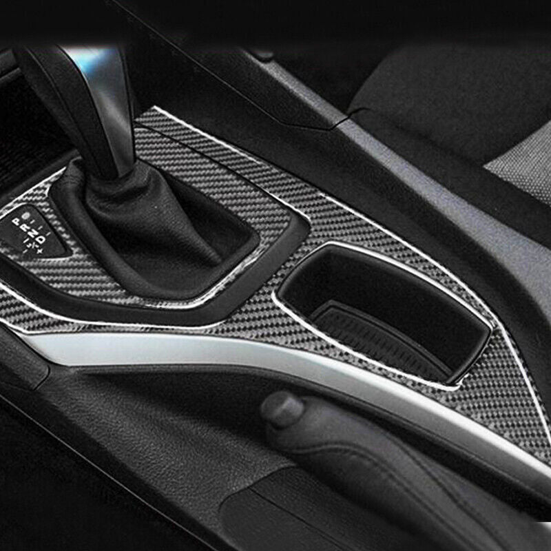 Real Carbon Fiber Car Gear Shift Panel Cover Trim Fit for BMW X1 E84 2010-2015