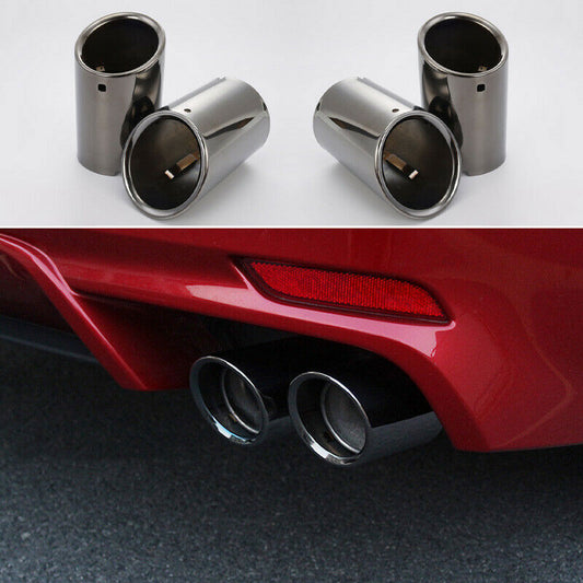 For 2018-2023 for Toyota for Camry 4P Glossy Black Rear Exhaust Pipe Tail Muffler Tips