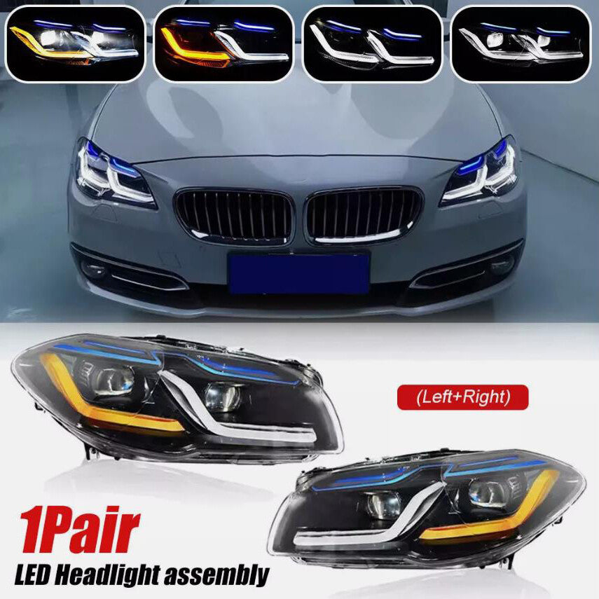 12V LED Headlights Assembly for BMW 5 Series F10 F11 Xenon 528i 535i 2010-2013