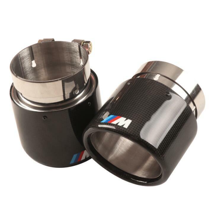 for BMW X1 2020-2022 F48 steel Carbon Fiber Rear Exhaust Muffler Tip Tail Pipe