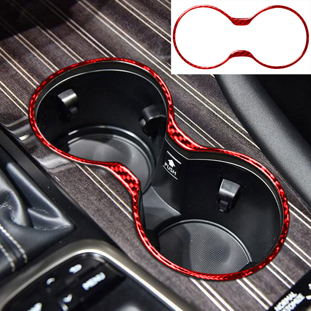 for Lexus RX300 270 200T 450H 2016-19Red Carbon Fiber Water Cup Holder Ring Trim