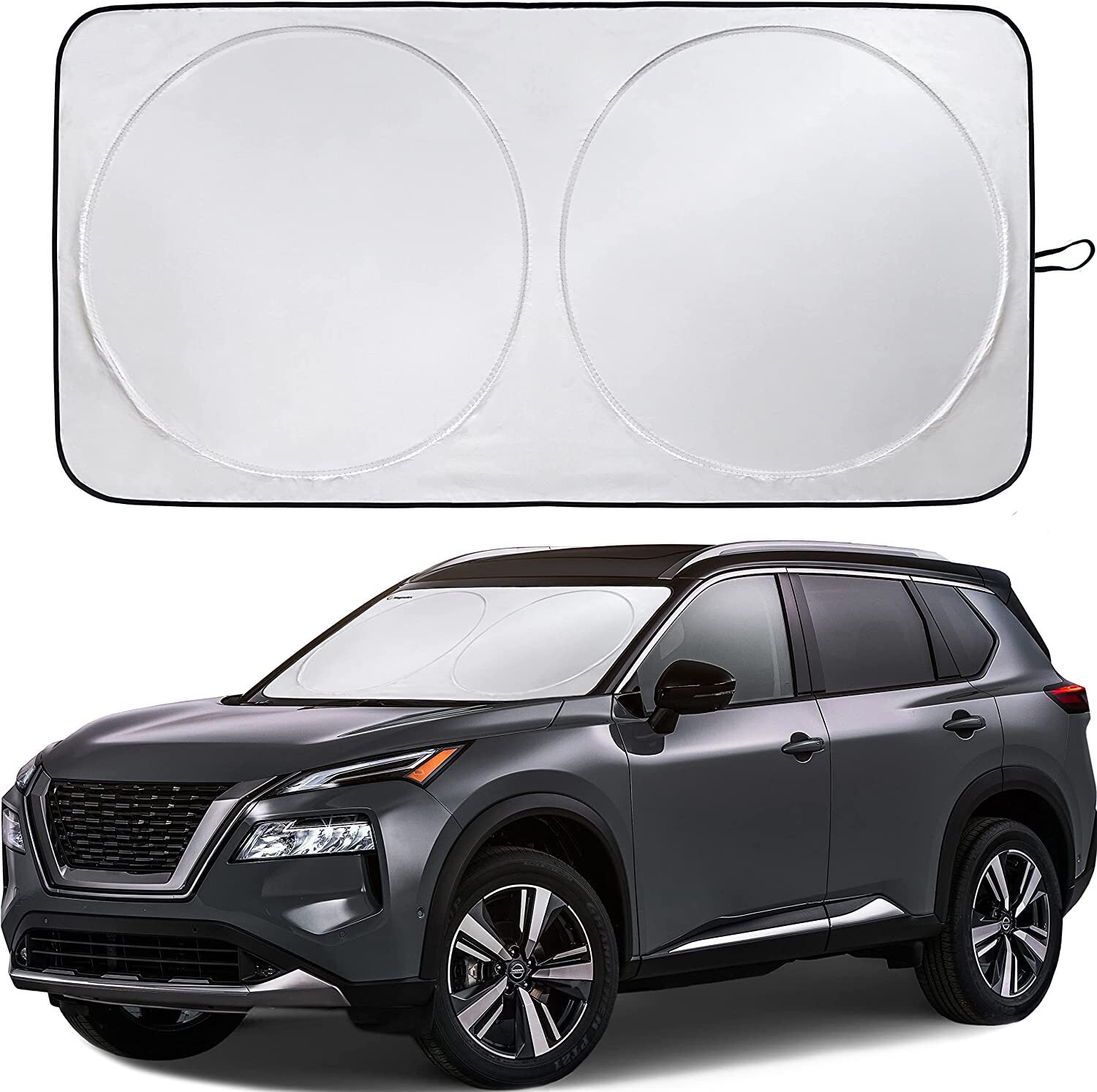 65.736.4'' Car Windshield Sunshade Sun Shade W/pouch Blocks Heat and Sun