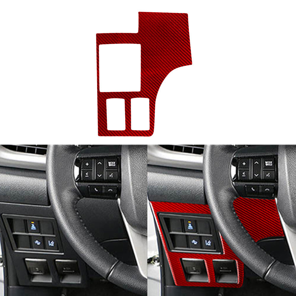 Red Carbon Fiber Dimming light Switch Frame Cover Trim for Toyota Hilux 2015-21
