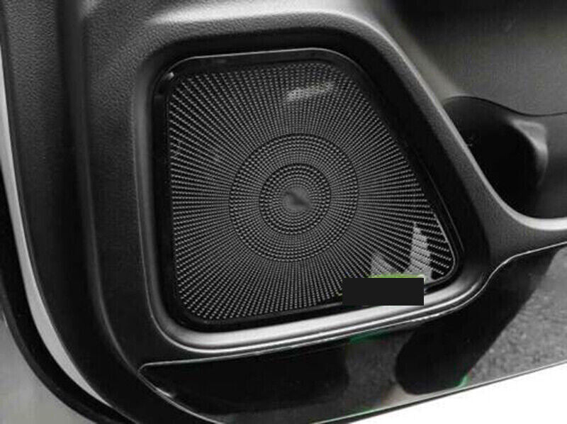 for Mitsubishi Outlander 13-21 Black Steel Inner Door Speaker Ring Cover Trim 4x