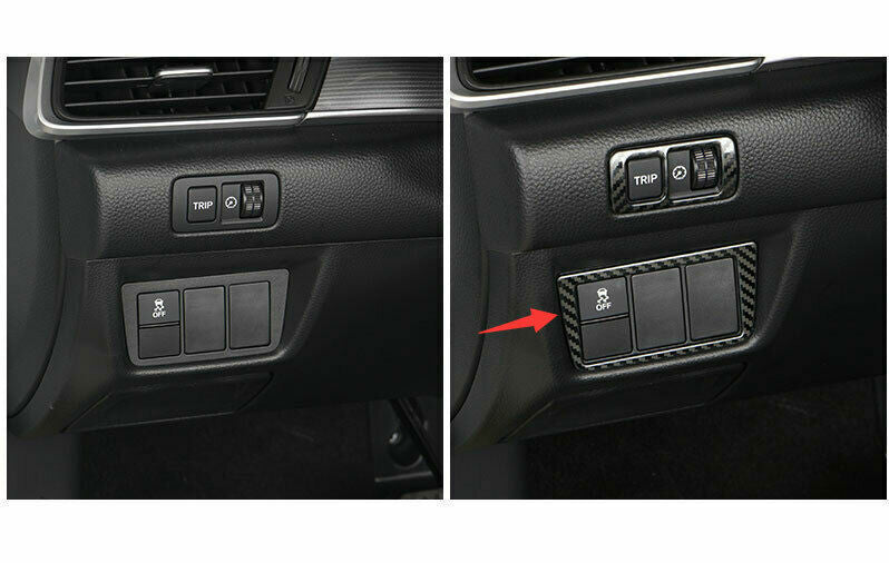 Headlight Button Frame Cover Trim for Honda Accord 10th 18-22 Steel Carbon Fiber